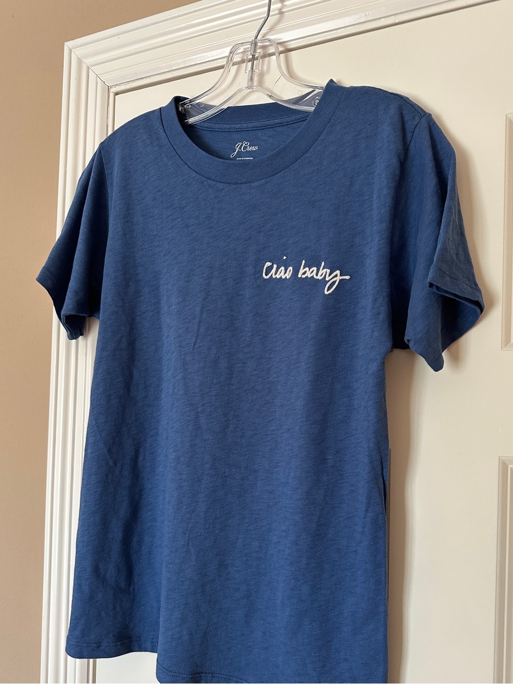 J.Crew Blue "Ciao Baby" Graphic Tee - Picture 2 of 6